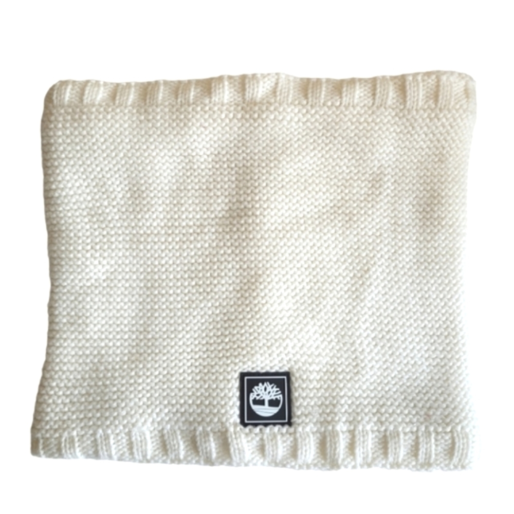 Timberland Faux Fur Lined Knit Tube Scarf White / Cream